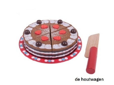 De Houtwagen | chocolade taart big | speelgoed boodschappen | € 22,50