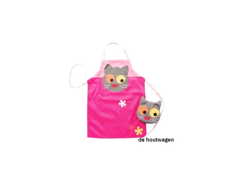 kinderschortje flower cat