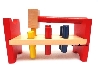 De Houtwagen | houten doorslagbank groot | kinder gereedschap | € 7,95