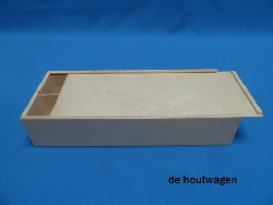 kist met schuifdeksel 2-vaks 39 x 15 x 8