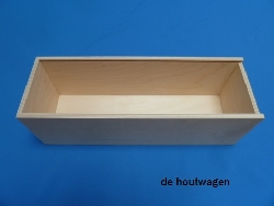De Houtwagen | kist met schuifdeksel 41 x 14 x 13 | houten kisten met schuifdeksel | € 14,95