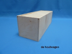 De Houtwagen | kist met schuifdeksel 41 x 14 x 13 | houten kisten met schuifdeksel | € 14,95