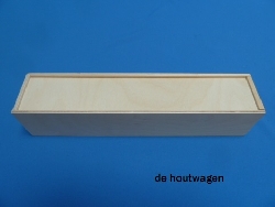 De Houtwagen | kist met schuifdeksel 39 x 8 x 8 | houten kisten met schuifdeksel | € 11,95