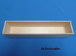 De Houtwagen | kist met schuifdeksel 39 x 8 x 8 | houten kisten met schuifdeksel | € 11,95