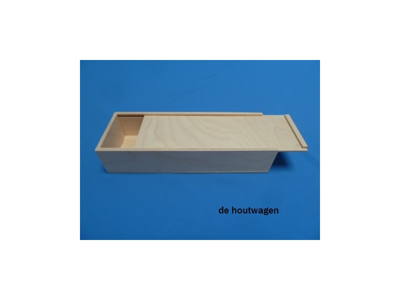 De Houtwagen | kist met schuifdeksel 27 x 10 x 5.5 | houten kisten met schuifdeksel | € 11,50