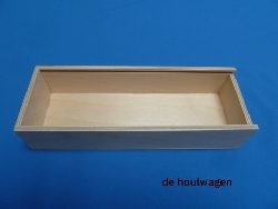 De Houtwagen | kist met schuifdeksel 27 x 10 x 5.5 | houten kisten met schuifdeksel | € 11,50