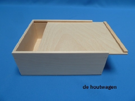 kist met schuifdeksel 19 x 16 x 7