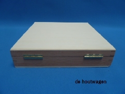 De Houtwagen | kist vierkant 16.5 x 16.5 x 3.5  | houten kisten vierkant | € 8,95