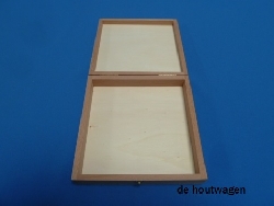 De Houtwagen | kist vierkant 16.5 x 16.5 x 3.5  | houten kisten vierkant | € 8,95