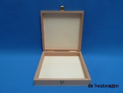 De Houtwagen | kist vierkant 16.5 x 16.5 x 3.5  | houten kisten vierkant | € 8,95