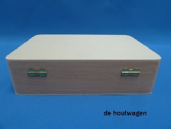 De Houtwagen | kist met ronde hoeken 21 x 14.5 x 5.5 | houten kisten rechthoekig | € 22,50