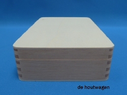 De Houtwagen | kist met ronde hoeken 21 x 14.5 x 5.5 | houten kisten rechthoekig | € 22,50