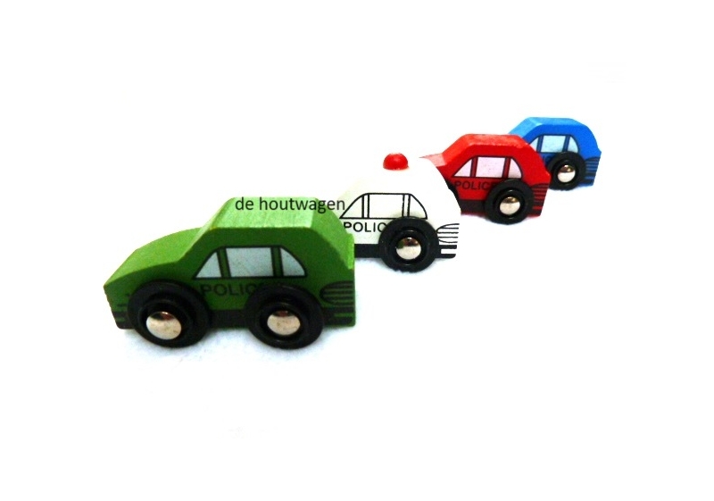 houten auto's set van 4 playwood