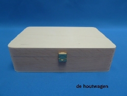De Houtwagen | kist met ronde hoeken 21 x 14.5 x 5.5 | houten kisten rechthoekig | € 22,50