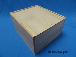 kist met schuifdeksel dikwandig 36 x 32 x 20