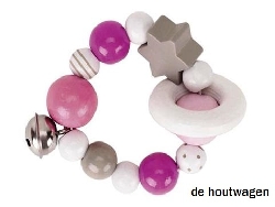 rammelaar bijtring roze-grijs
