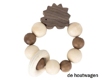 bijtring kralenkrans egel naturel 