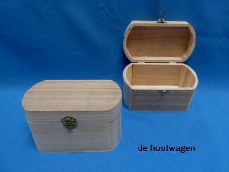 De Houtwagen | kist ovaal hoog 19 x 11 | houten kisten overige vormen | € 5,95