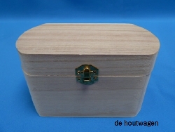De Houtwagen | kist ovaal hoog 19 x 11 | houten kisten overige vormen | € 5,95