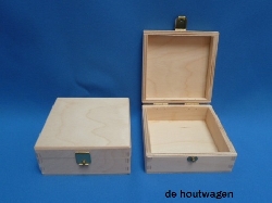De Houtwagen | kist de luxe 9.5 x 9.5 x 4 | houten kisten vierkant | € 8,50