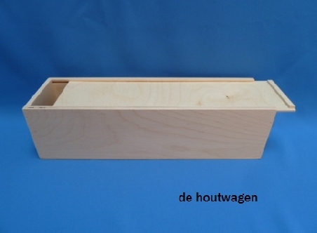 kist met schuifdeksel 37.5 x 10.5 x 10