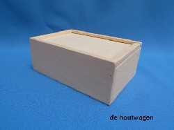 De Houtwagen | kist met schuifdeksel 13 x 9 x 5 | houten kisten met schuifdeksel | € 9,95