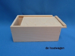 De Houtwagen | kist met schuifdeksel 13 x 9 x 5 | houten kisten met schuifdeksel | € 9,95