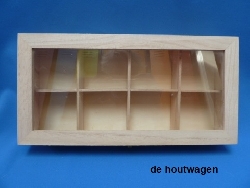 kistje met 8 vakken + glazen deksel-2