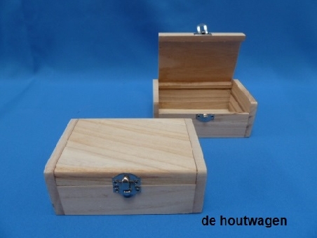 De Houtwagen | sieradenkistje 11.5 x 7.5 x 4.5 | houten kisten rechthoekig | € 4,25