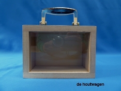 De Houtwagen | koffer met venster | houten koffers | € 11,50