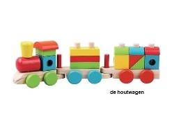 blokkentrein gekleurd playwood