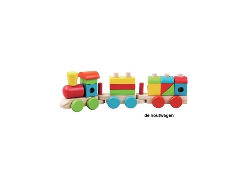 blokkentrein gekleurd playwood