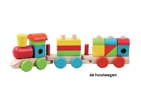 blokkentrein gekleurd playwood
