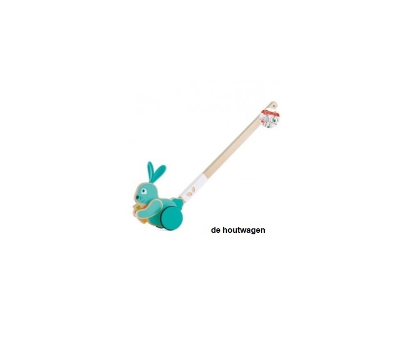 De Houtwagen | stokroller konijn | stokroller- trekfiguur  | € 16,50