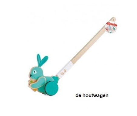 De Houtwagen | stokroller konijn | stokroller- trekfiguur  | € 16,50