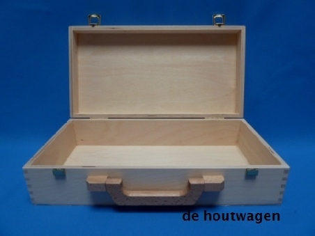 De Houtwagen | koffer nr. 1 gelakt | houten koffers | € 34,00