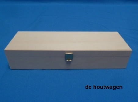 De Houtwagen | kist lang smal 23.5 x 7.5 x 5 | houten kisten rechthoekig | € 13,95