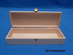 De Houtwagen | kist lang smal 23.5 x 7.5 x 5 | houten kisten rechthoekig | € 13,95