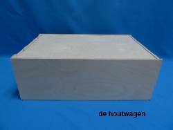 De Houtwagen | kist met schuifdeksel 58 x 37.5 x 20 | houten kisten met schuifdeksel | € 46,00