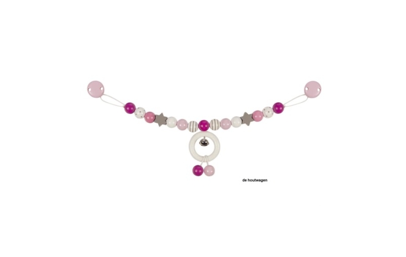 kinderwagenspanner ster roze