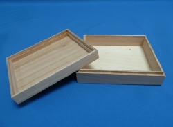 De Houtwagen | kistje met losse deksel paulonia 16 x 14 x 5 | houten kisten rechthoekig | € 4,50