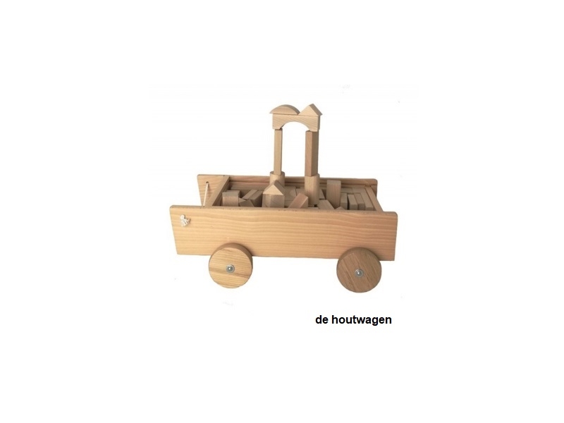 De Houtwagen | Houten blokkenwagen met 105 blanke blokken – Egmont Toys | speelgoed naturel hout | € 79,95 De Houtwagen | Houten blokkenwagen met 105 blanke blokken – Egmont Toys | speelgoed naturel hout | € 79,95