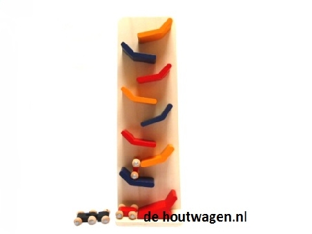 De Houtwagen | knikkerbaan rits rats autobaan | knikkerbaan- autobaan | € 6,95
