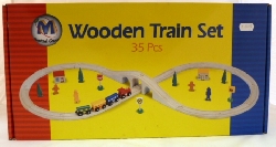 houten treinbaan set 35 delig