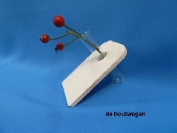 De Houtwagen | bloemkaart met reageerbuisje | diversen blank hout | € 4,95