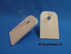 De Houtwagen | bloemkaart met reageerbuisje | diversen blank hout | € 4,95