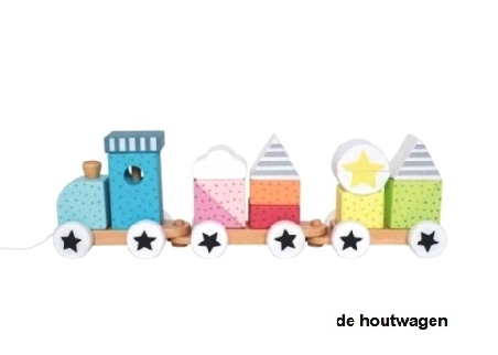 De Houtwagen | JaBaDaBaDo blokkentrein met ijsjes | gewone treinen | € 29,95