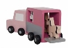 houten paardentrailer met paarden-0