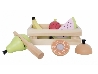 De Houtwagen | houten speelset snijfruit in kist | speelgoed boodschappen | € 22,50