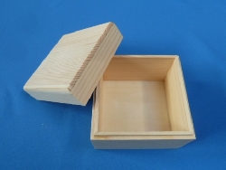 De Houtwagen | kubus kistje 10.5 x 10.5 x 8 | houten kisten vierkant | € 8,50